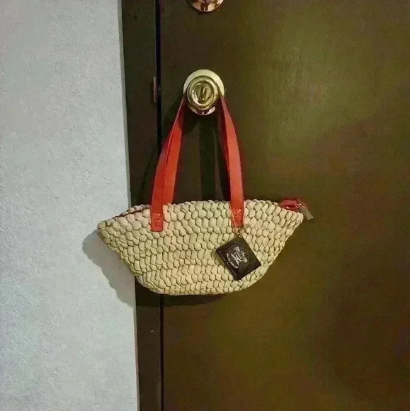 Sun N Sand Red & Tan small straw purse. - Picture 8 of 10